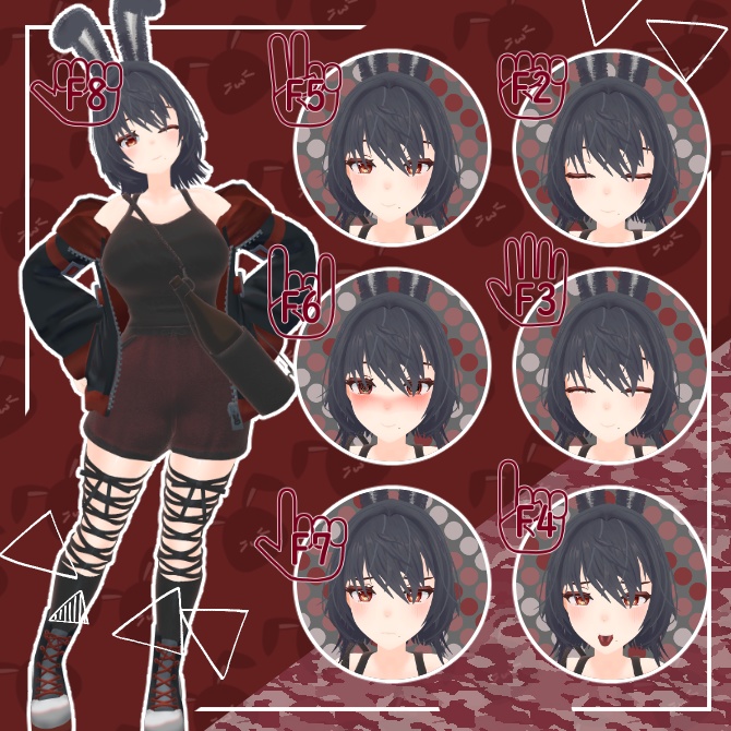 【VRChat想定】ギミック搭載兎乃酒奈