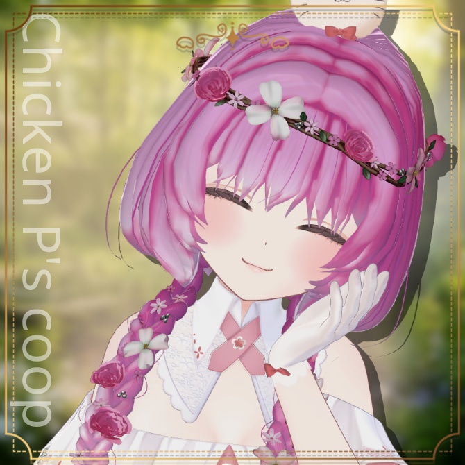 🎉半額セール🎉🌸NP_flower braid_hair🌸【22アバター対応】