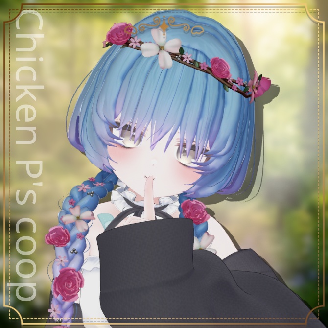🎉半額セール🎉🌸NP_flower braid_hair🌸【22アバター対応】