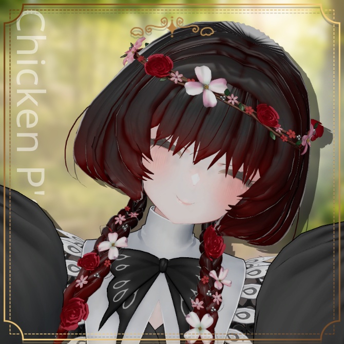 🎉半額セール🎉🌸NP_flower braid_hair🌸【22アバター対応】