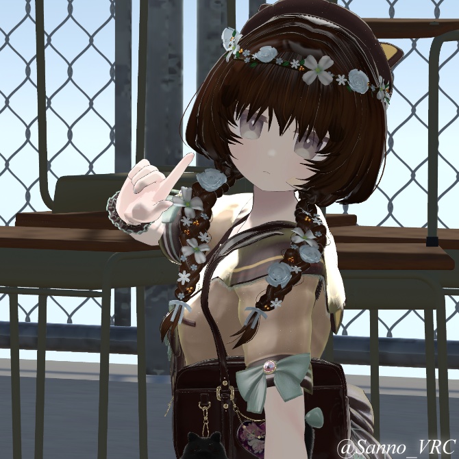 🎉半額セール🎉🌸NP_flower braid_hair🌸【22アバター対応】