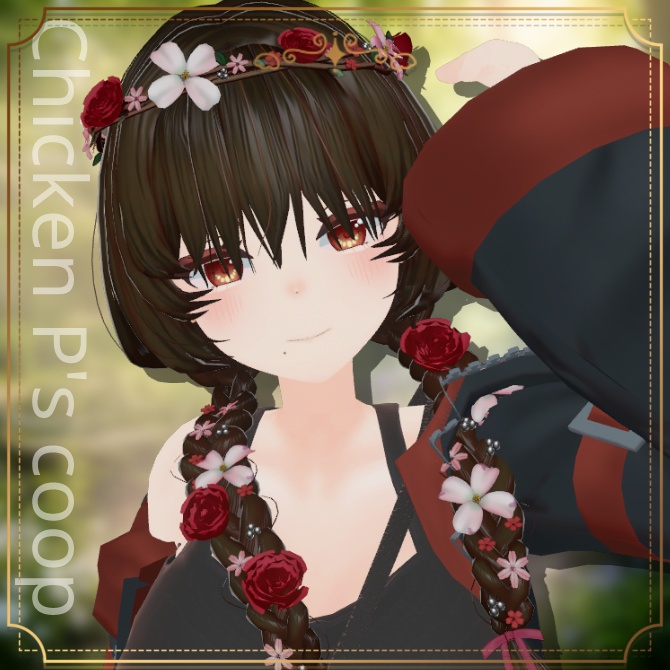 🎉半額セール🎉🌸NP_flower braid_hair🌸【22アバター対応】