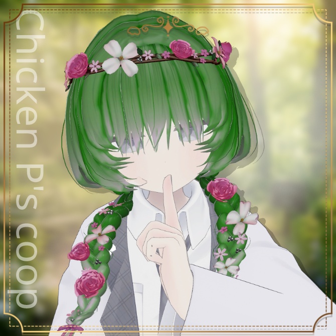 🎉半額セール🎉🌸NP_flower braid_hair🌸【22アバター対応】