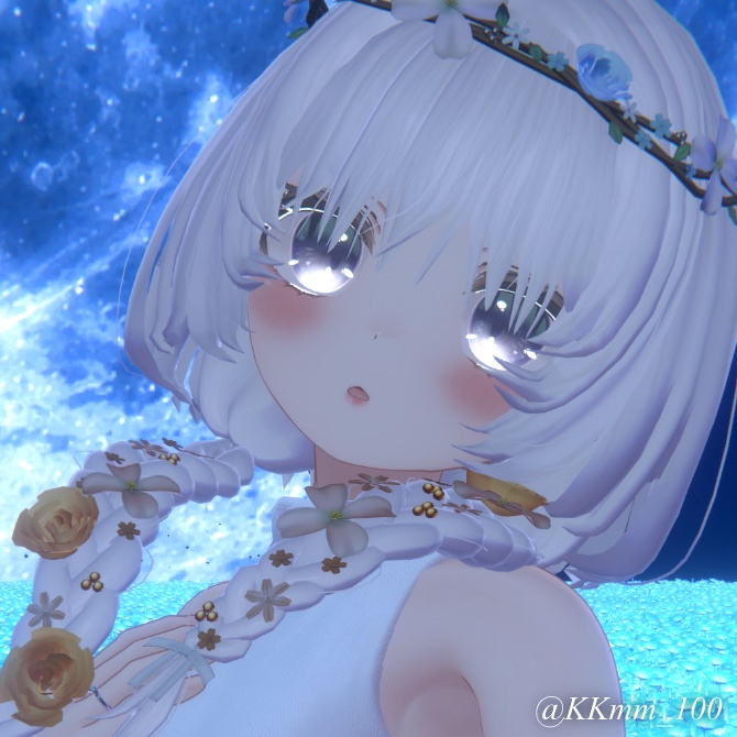 🎉半額セール🎉🌸NP_flower braid_hair🌸【22アバター対応】