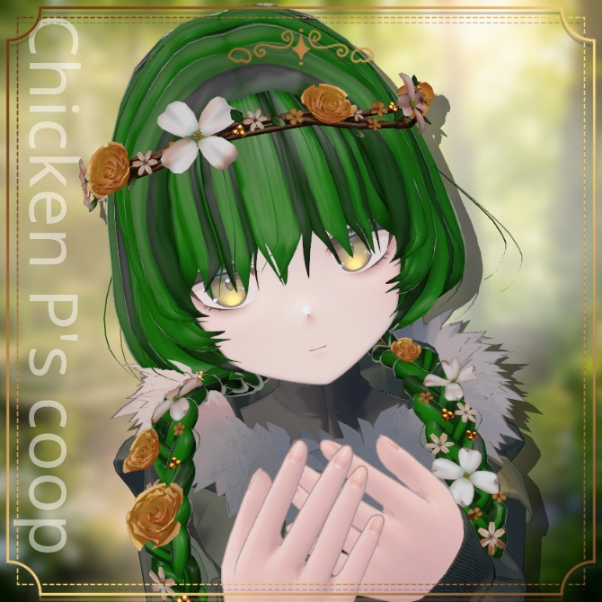 🎉半額セール🎉🌸NP_flower braid_hair🌸【22アバター対応】