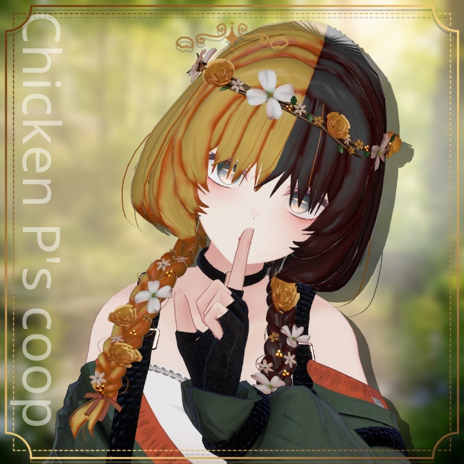 🎉半額セール🎉🌸NP_flower braid_hair🌸【22アバター対応】