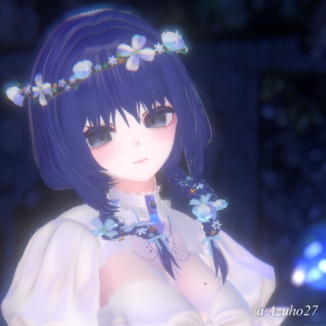 🎉半額セール🎉🌸NP_flower braid_hair🌸【22アバター対応】