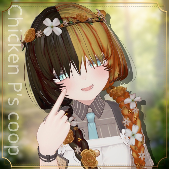 🎉半額セール🎉🌸NP_flower braid_hair🌸【22アバター対応】
