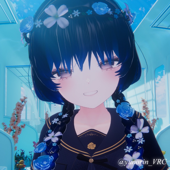 🎉半額セール🎉🌸NP_flower braid_hair🌸【22アバター対応】