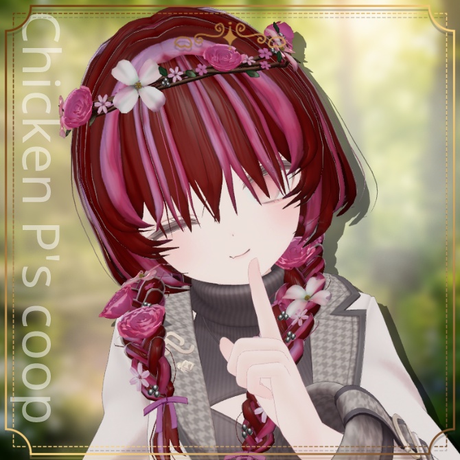 🎉半額セール🎉🌸NP_flower braid_hair🌸【22アバター対応】