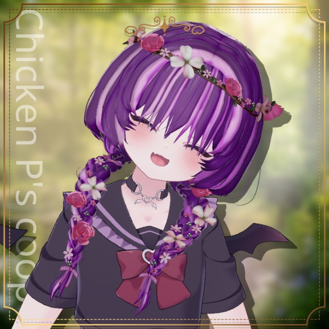 🎉半額セール🎉🌸NP_flower braid_hair🌸【22アバター対応】