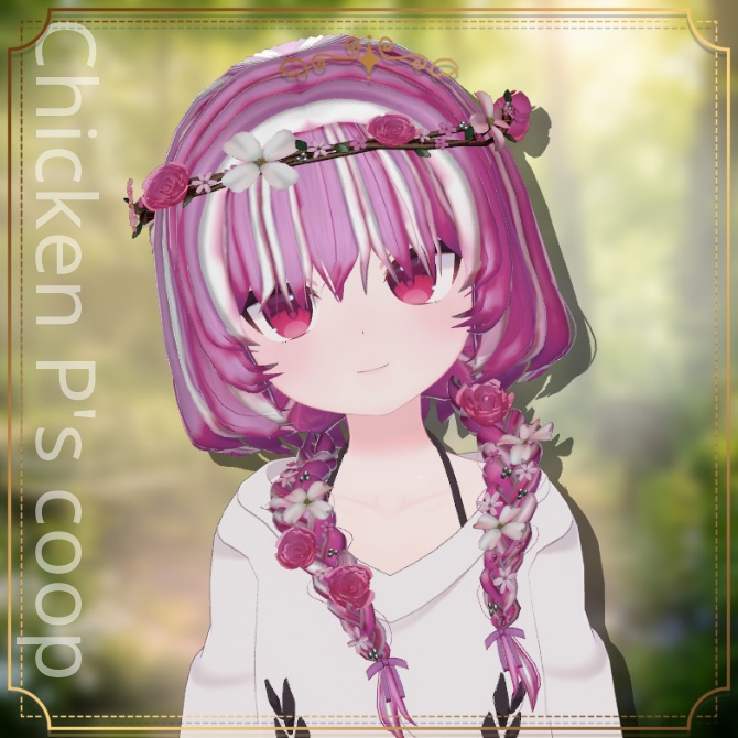🎉半額セール🎉🌸NP_flower braid_hair🌸【22アバター対応】