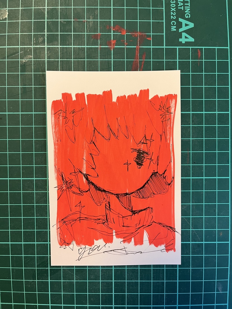 ドローイング原画 赤