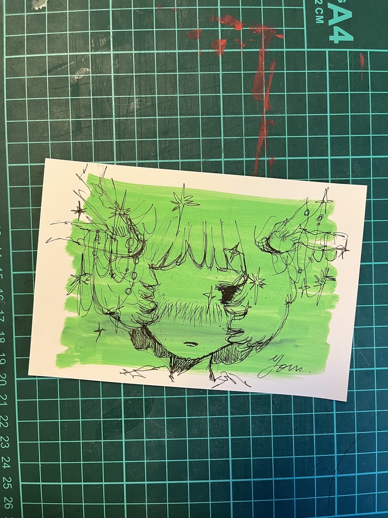 ドローイング原画 緑