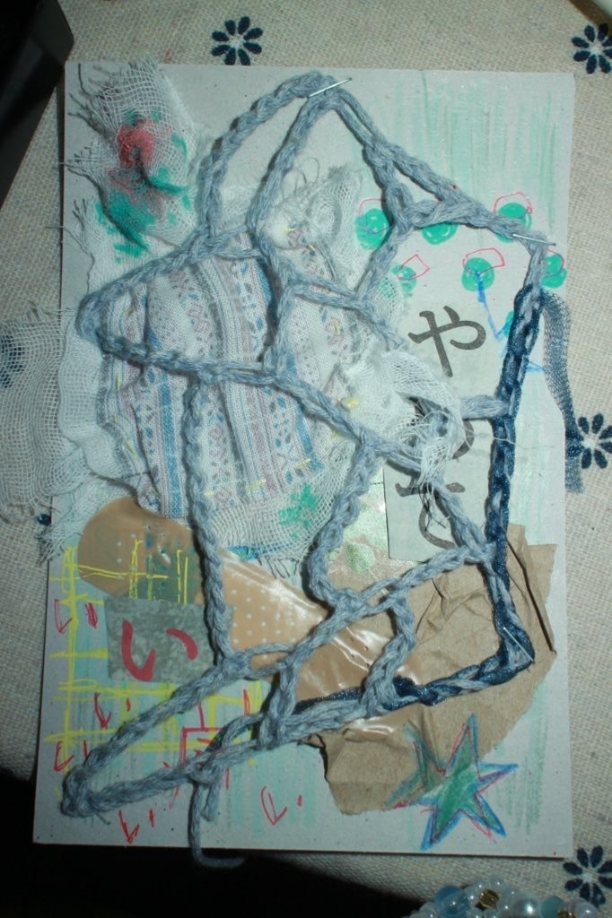 悲痛のコラージュドローイング