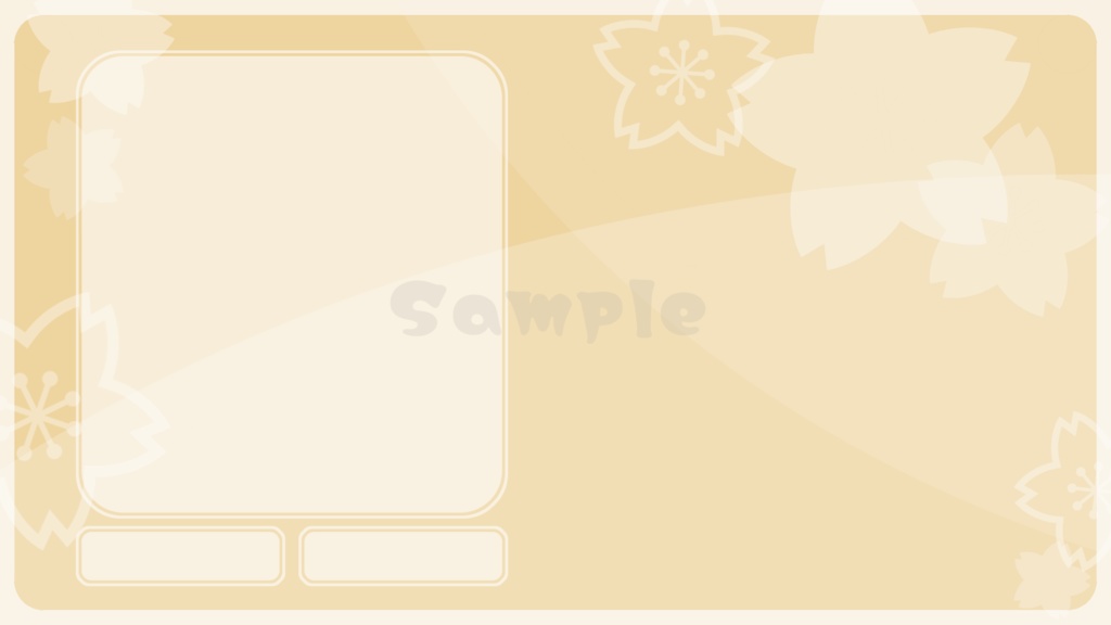 【配信素材】桜の背景と待機&終了動画セット