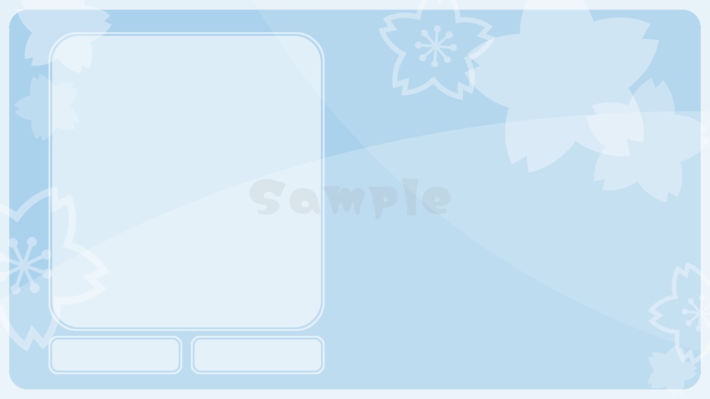 【配信素材】桜の背景と待機&終了動画セット