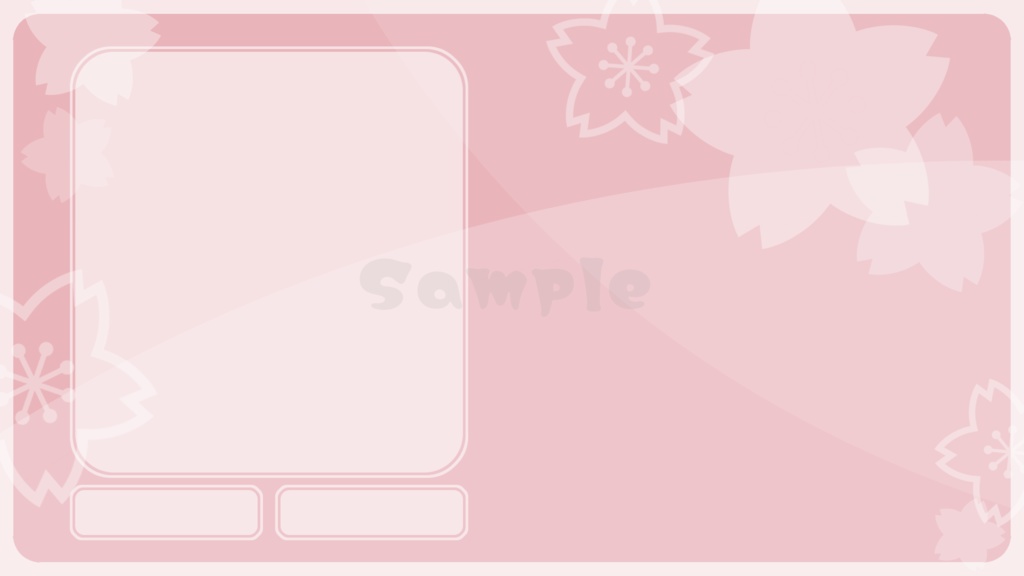 【配信素材】桜の背景と待機&終了動画セット