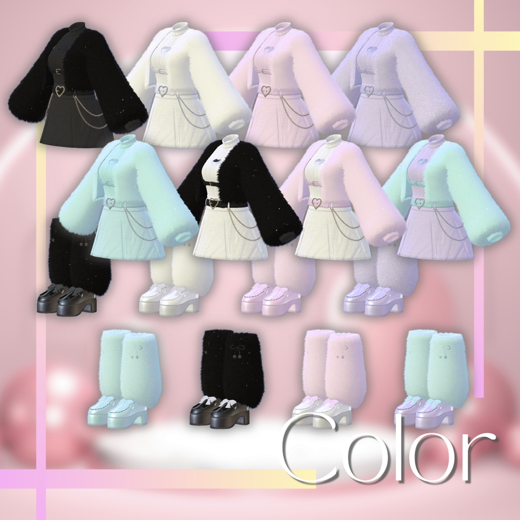 🎉セール中🎉【5アバター/まめふれんず対応】🎀Purely Puff🎀