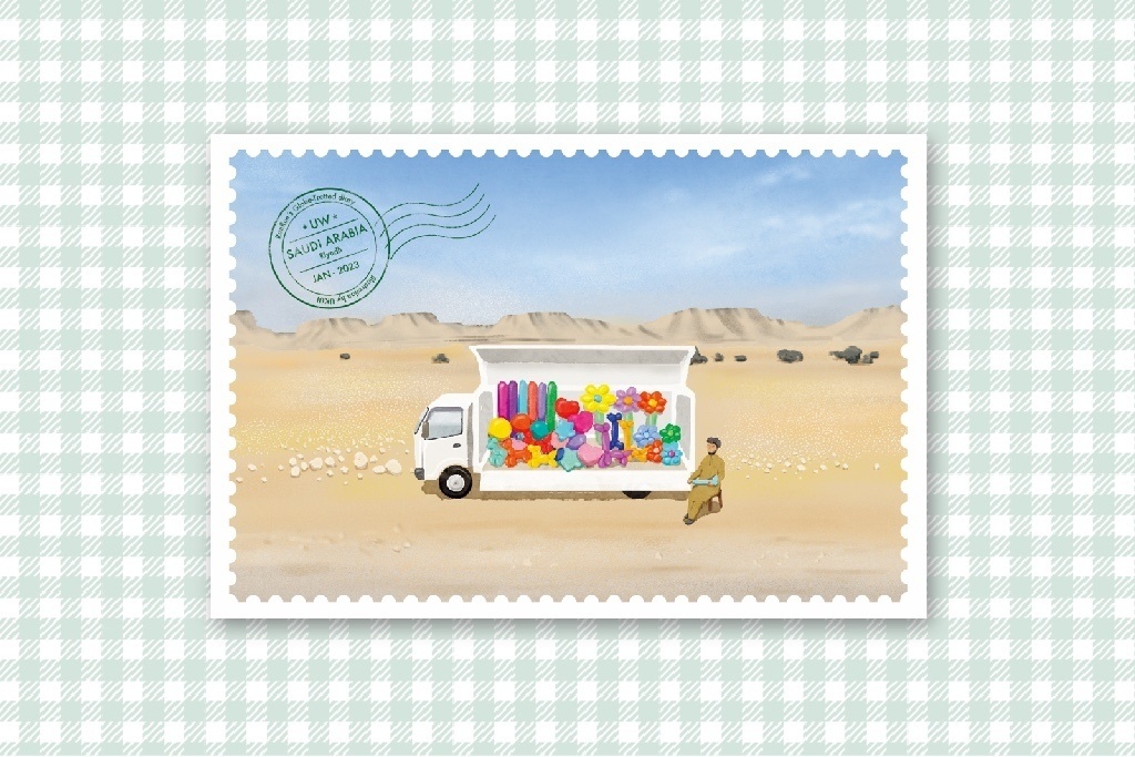ポストカード|Desert Balloon Seler (Riyadh, Saudi Arabia)