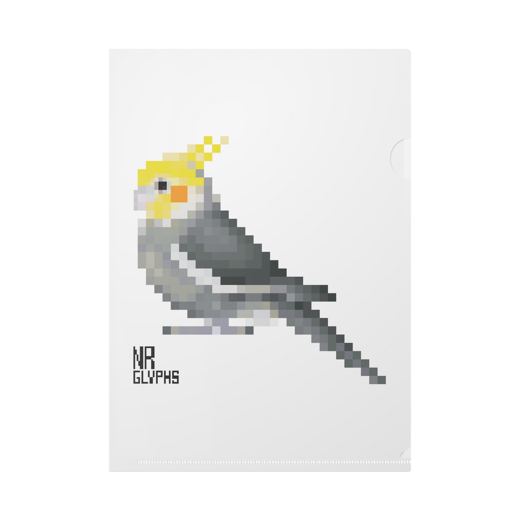 ドット絵オカメインコ_ノーマル クリアファイル