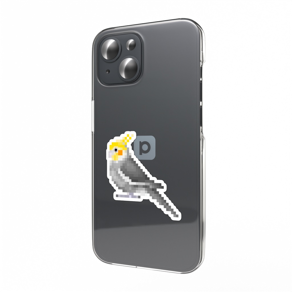 ドット絵オカメインコ_ノーマル スマホステッカー