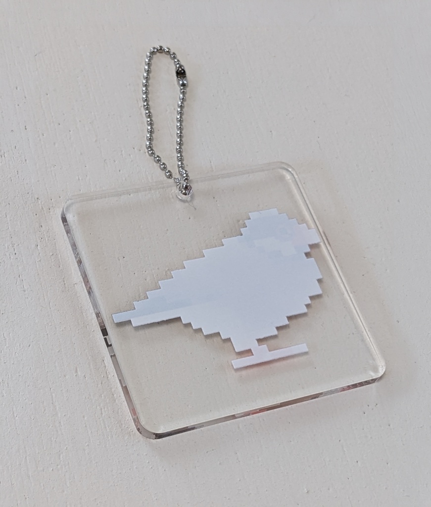 ドット絵文鳥_シナモン アクリルキーホルダー