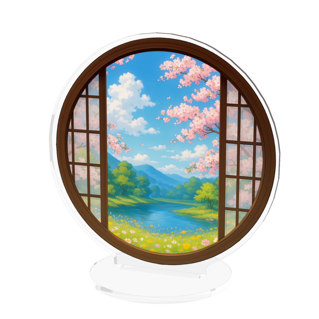 丸窓背景アクスタ〈春〉桜咲く野辺