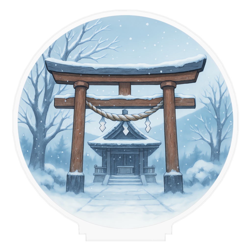 背景アクスタ〈冬の神社〉