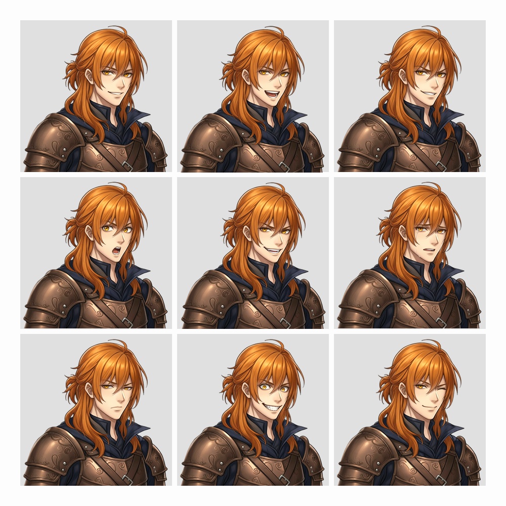 【立ち絵素材】004 男性(基本/追加/完全版)戦士