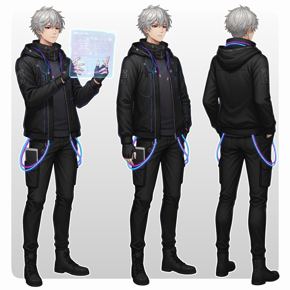 【立ち絵素材】006 男性(基本)ハッカー