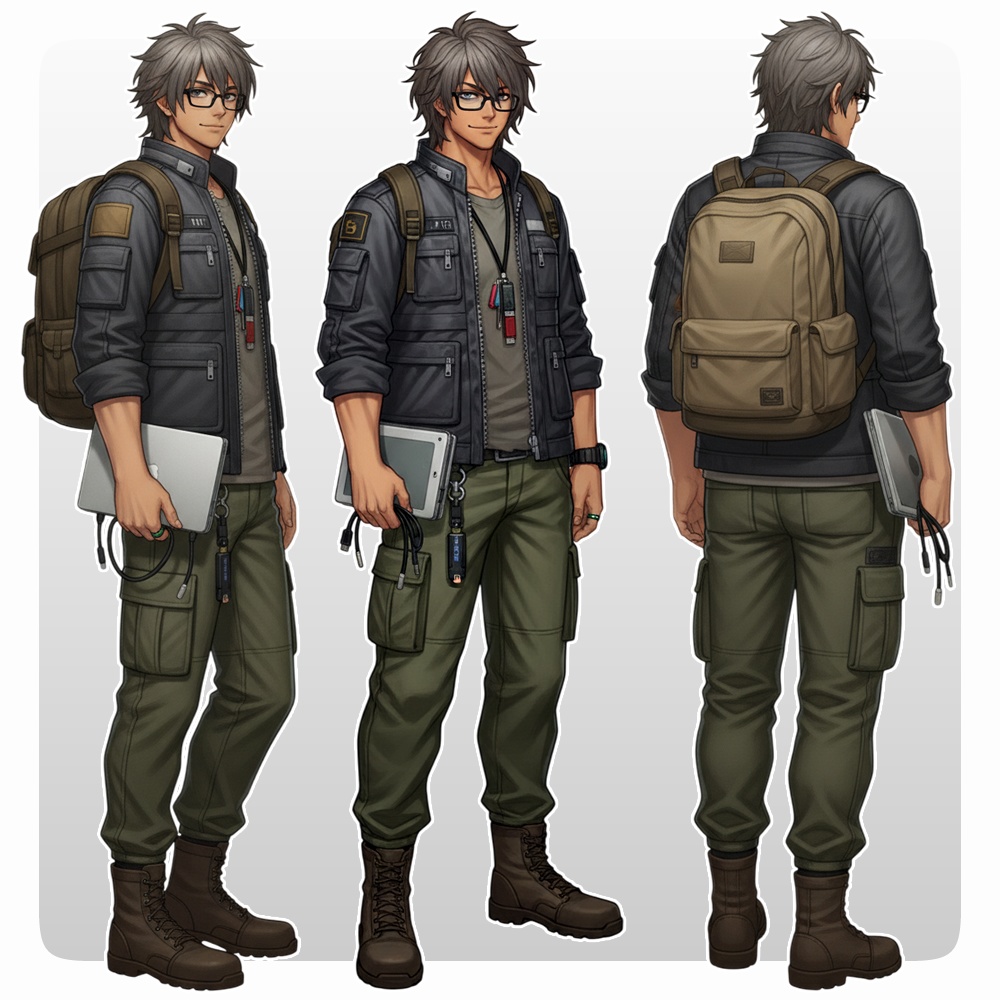 【立ち絵素材】011 男性(基本)エンジニア