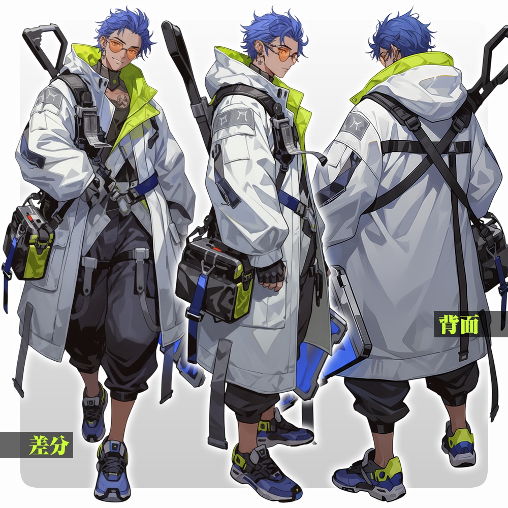 【立ち絵素材】SSS-01 男性:サイバー系(限定1)