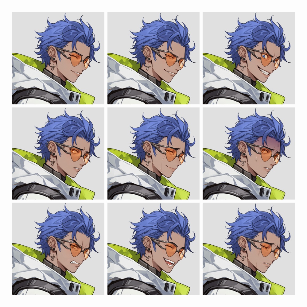 【立ち絵素材】SSS-01 男性:サイバー系(限定1)