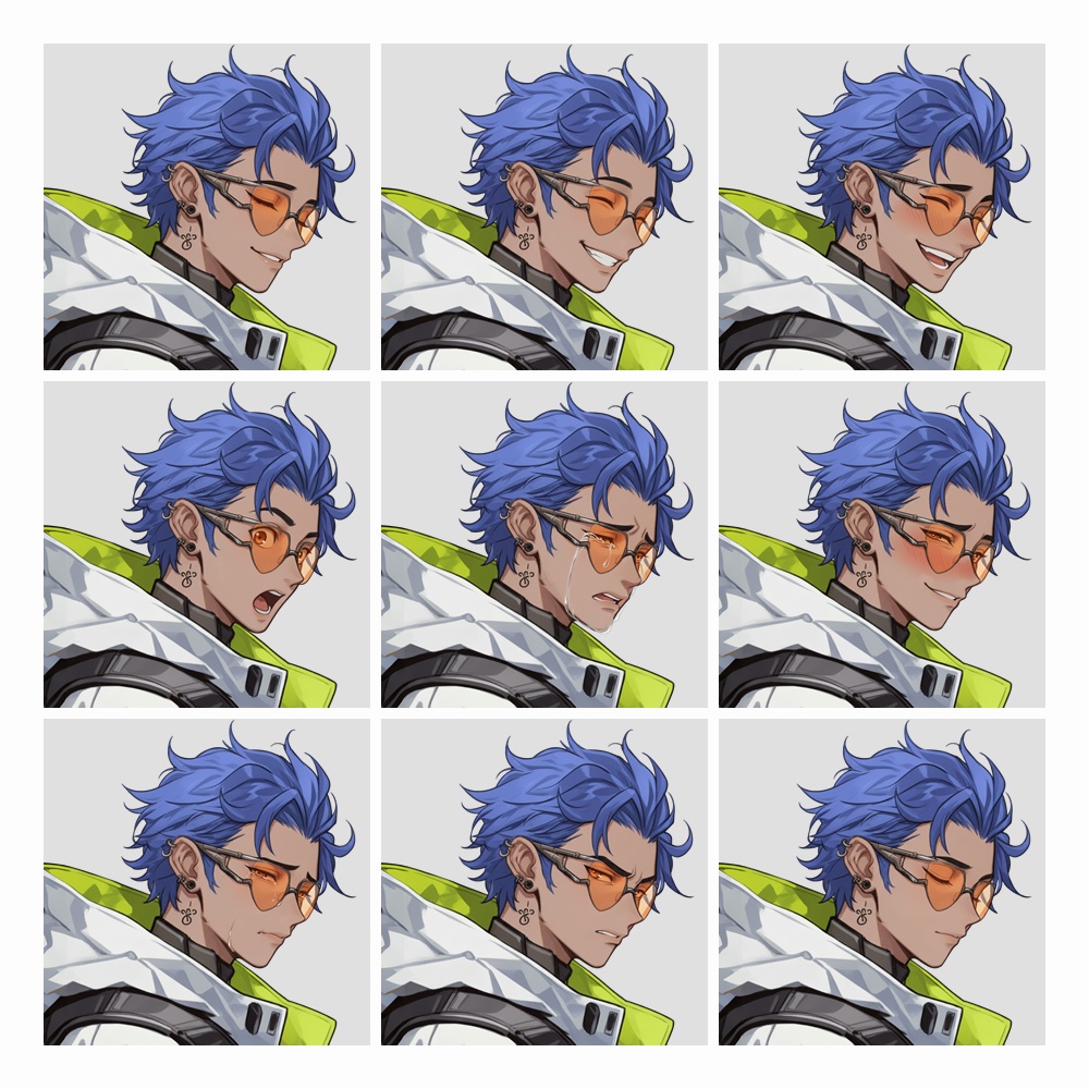 【立ち絵素材】SSS-01 男性:サイバー系(限定1)