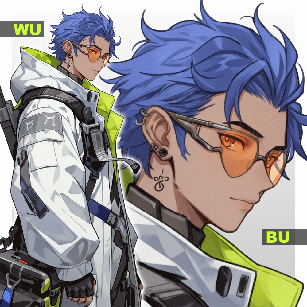 【立ち絵素材】SSS-01 男性:サイバー系(限定1)