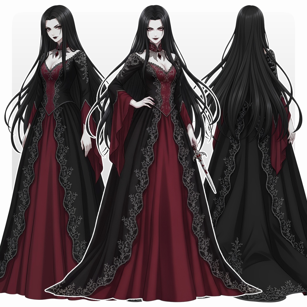 【立ち絵素材】013 女性(基本/追加/完全版)吸血鬼