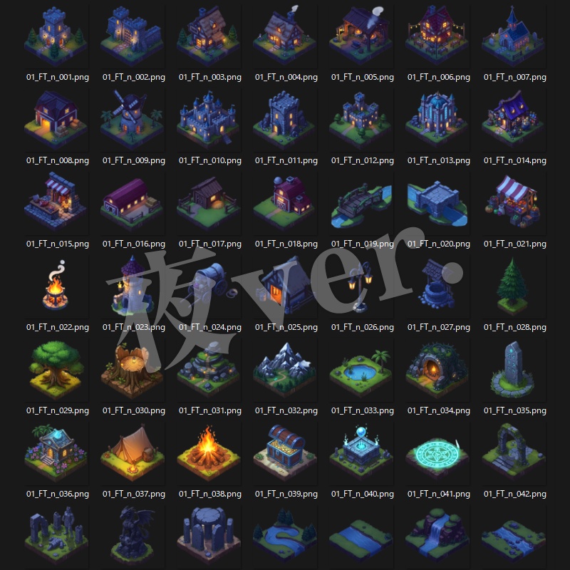 マップアイコン素材集〈01 ファンタジー編・改〉