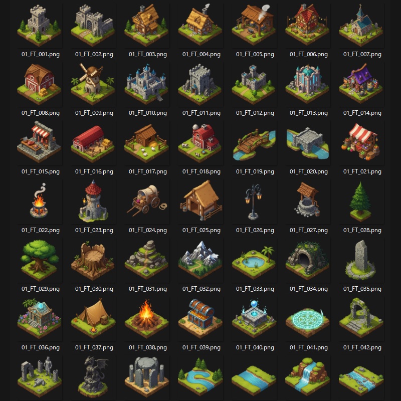 マップアイコン素材集〈01 ファンタジー編・改〉