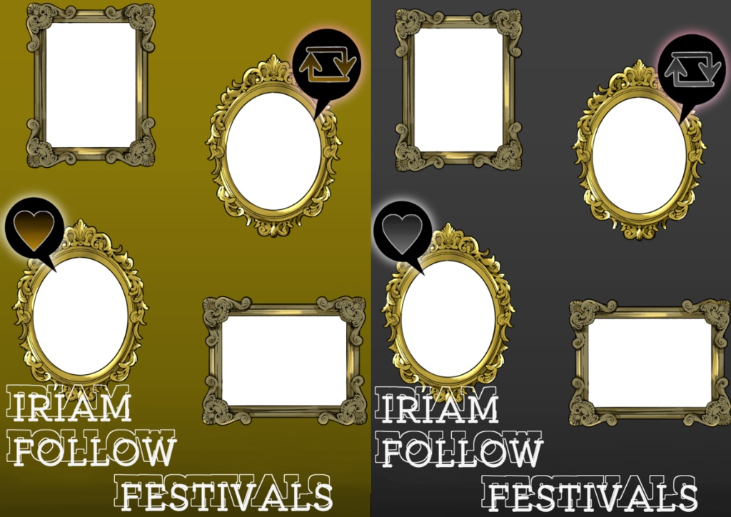 美術館のようなIRIAMフォロー祭り素材【カラバリ6色】