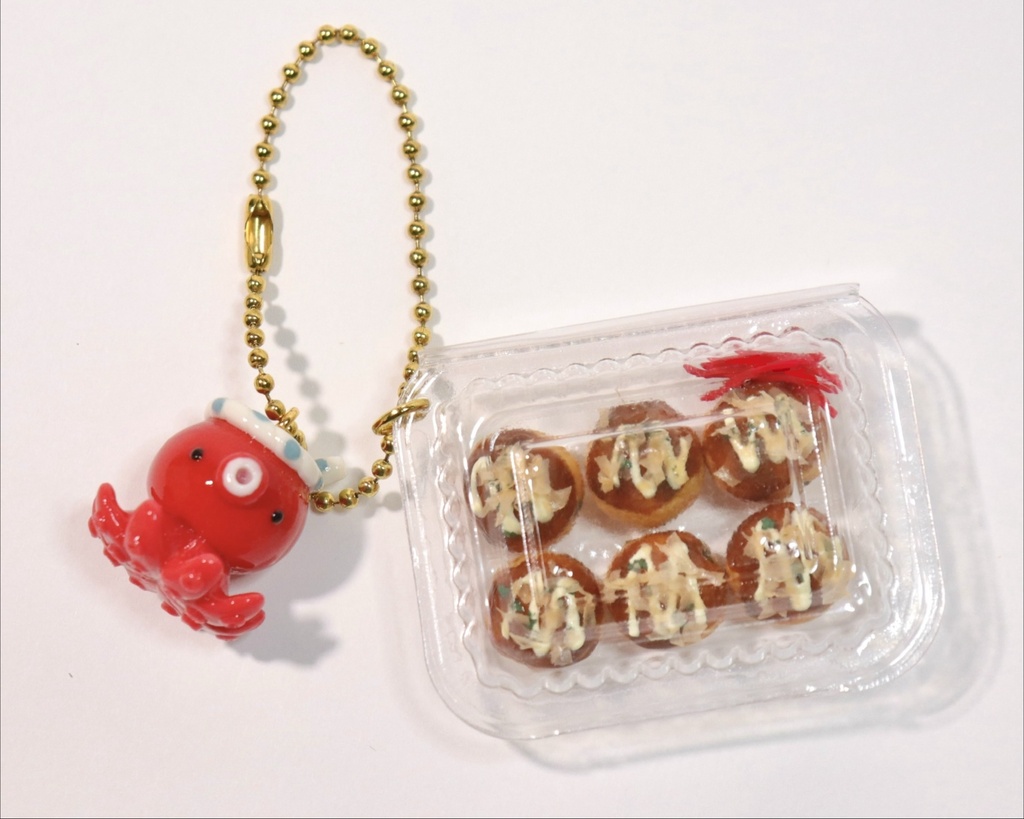 パック入りたこ焼きキーホルダー
