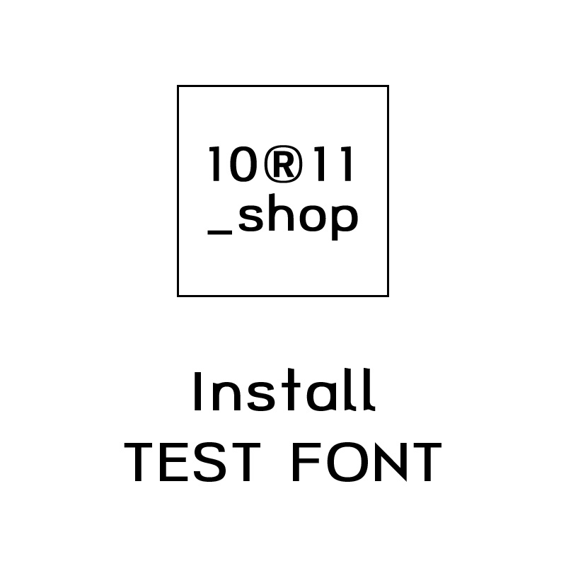 Install TEST FONT