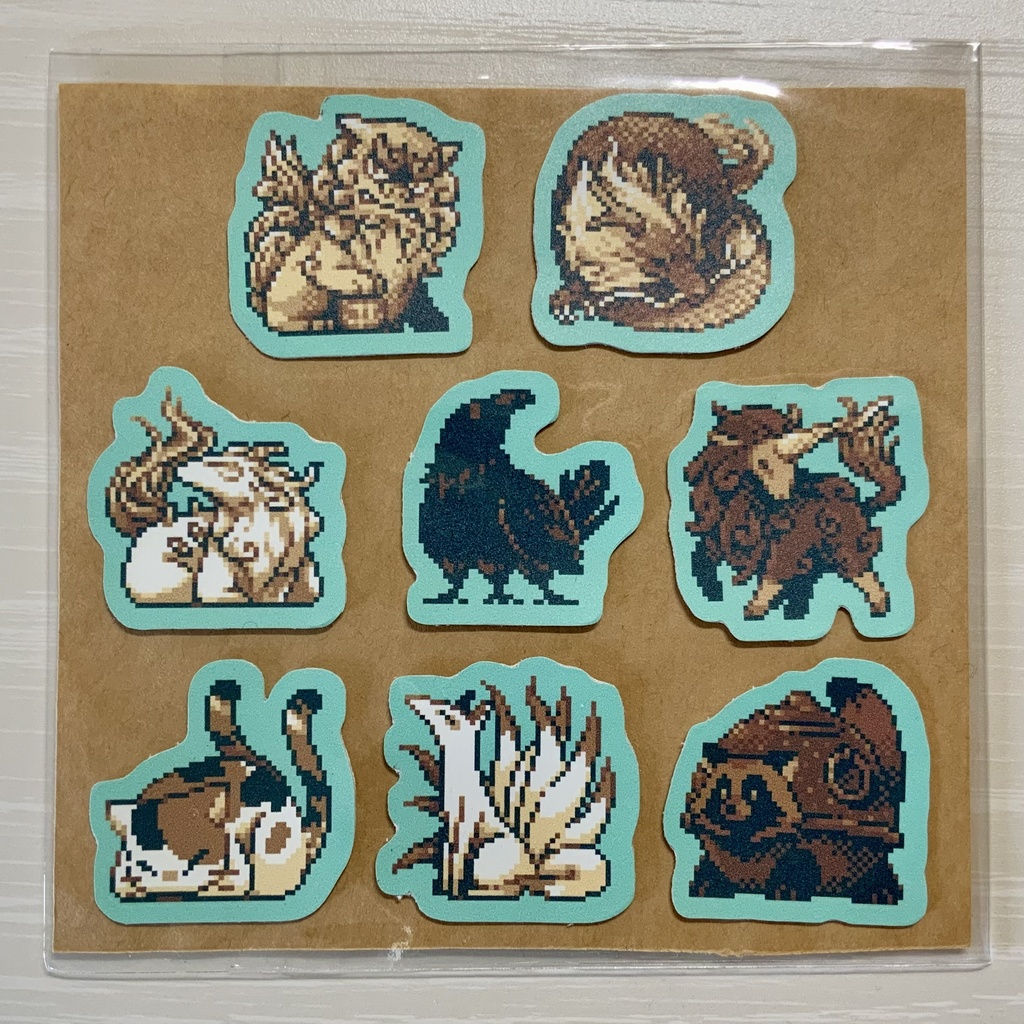 ドット絵フレークシール
