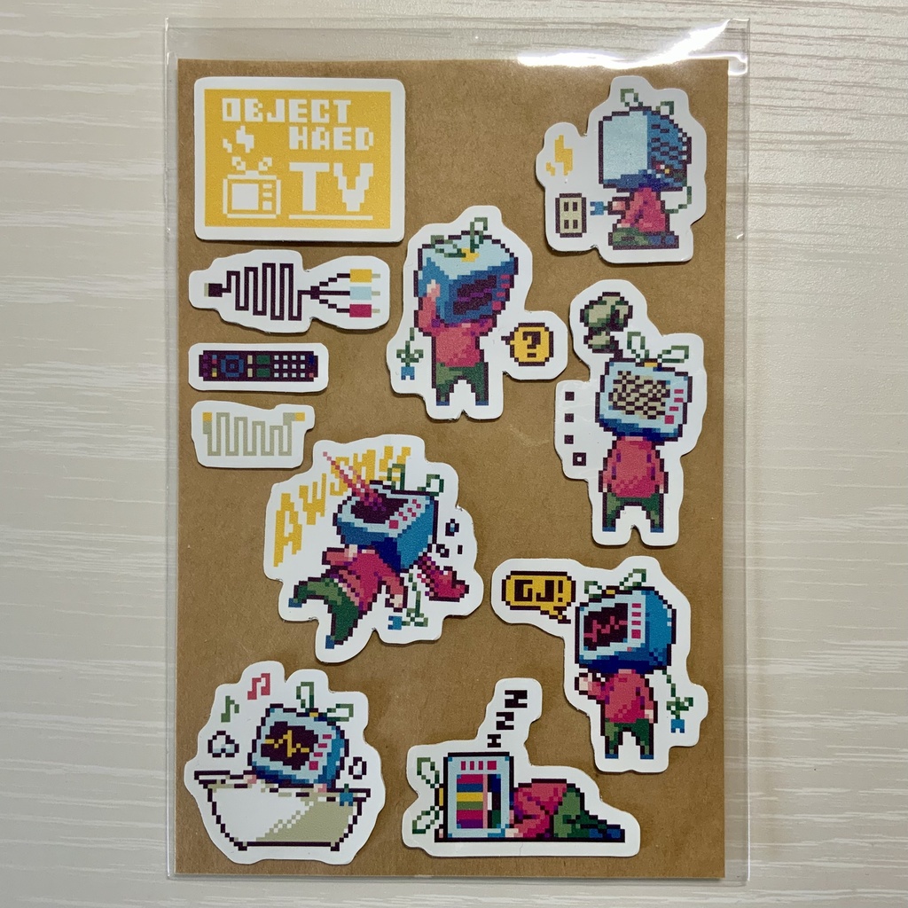 ドット絵フレークシール