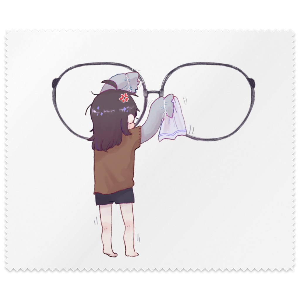 しのんにメガネ拭かせられる布