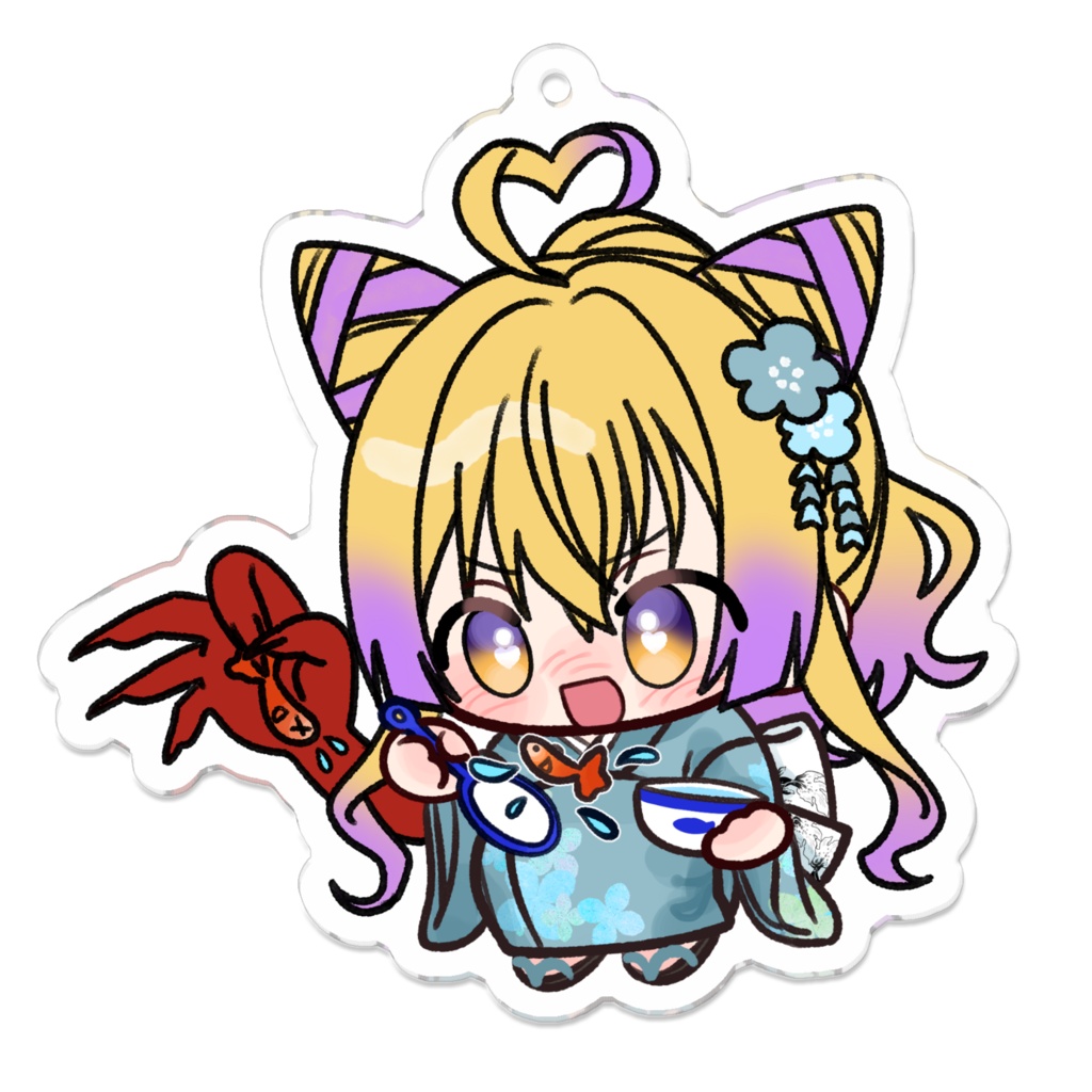 浴衣ミニベビアクリルキーホルダー