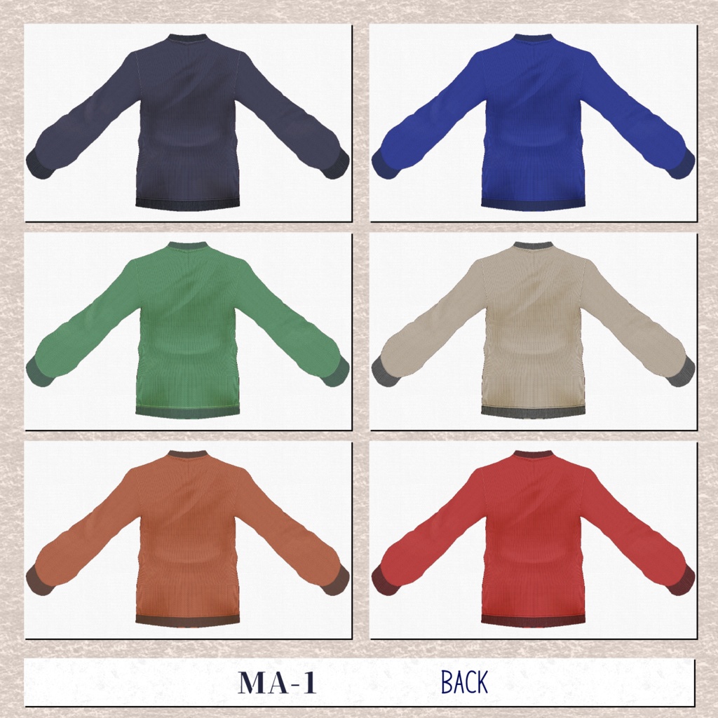 【VRoid用】MA-1/6colorセット【無料版あり】