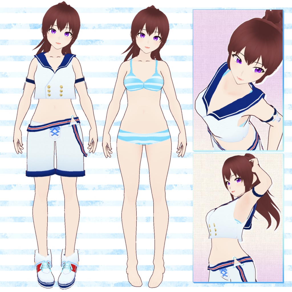 【VRoid用】イカさんのレストラン コラボユニフォーム