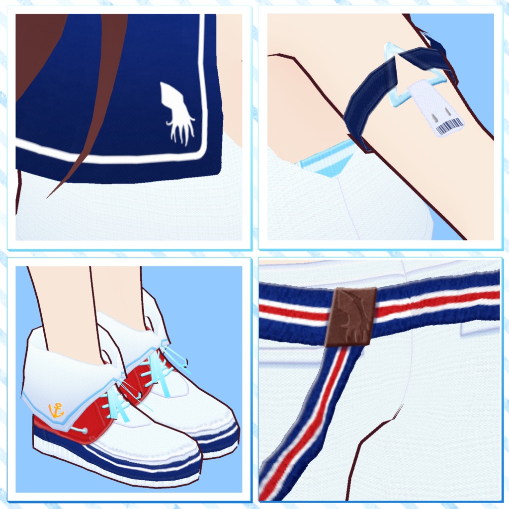 【VRoid用】イカさんのレストラン コラボユニフォーム