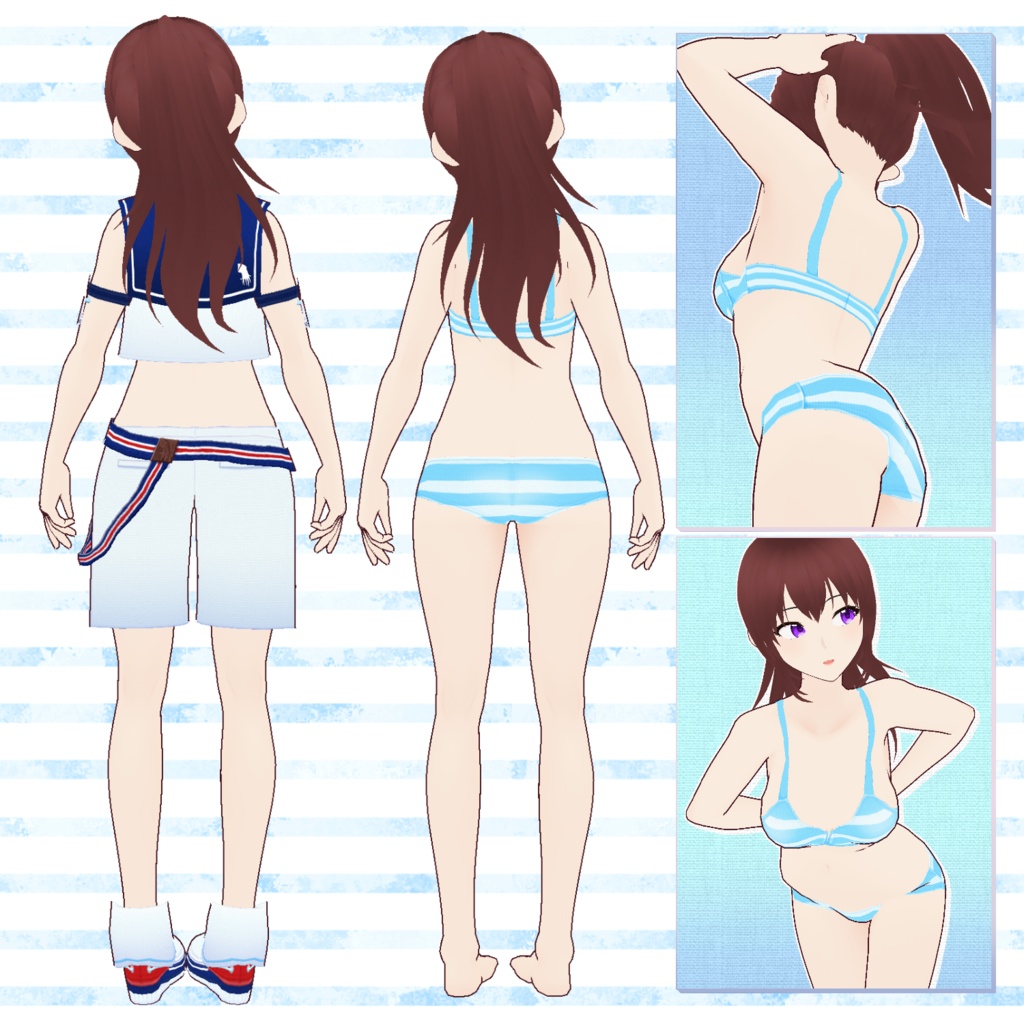 【VRoid用】イカさんのレストラン コラボユニフォーム